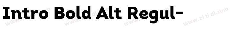 Intro Bold Alt Regul字体转换